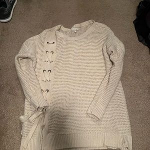 Maurices size large tie up sweater